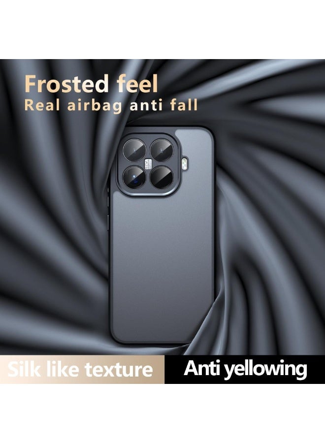 Case Cover Shockproof Hard PC Back Soft TPU Frame Matte Black Slim Protective Cover Compatible with  Xioami 15T Pro ( Black) - Image 3